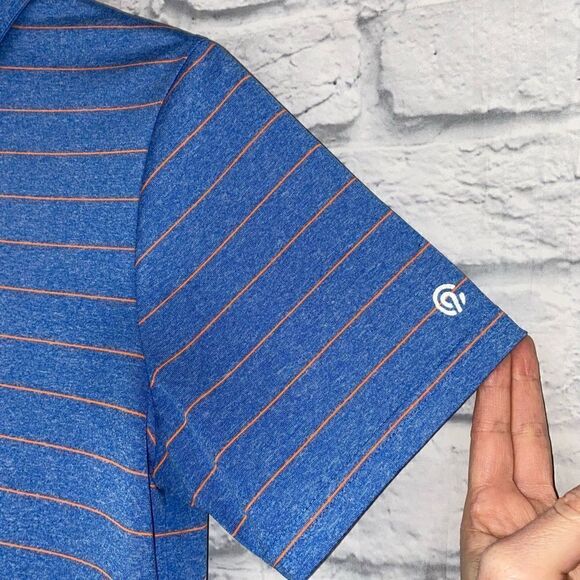 Champion dri fit 3 button short sleeve stripe polo youth boys sz XL 16/18 - Picture 3 of 6